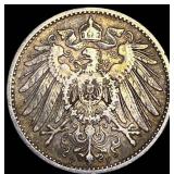 1902 Germany Silver 1 Mark NEARLY UNCIRCULATED