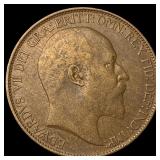 1909 Great Britain Bronze Half Penny NEARLY UNCIRC