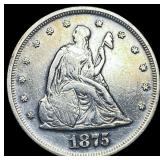1875-S Silver Twenty Cents CHOICE AU