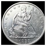 1858-O Silver Half Dollar CLOSELY UNCIRCULATED