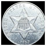 1859 Silver Three-Cent Piece CLOSELY UNCIRCULATED