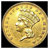 1889 Gold $1 Indian Head CLOSELY UNCIRCULATED