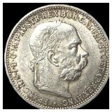 1893 Austria-Hungary Silver 1 Corona UNCIRCULATED