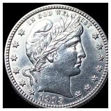 1915 Barber Silver Quarter CHOICE BU