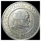 1921 Sweden Silver 2 Kroner UNCIRCULATED