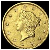 1852 Gold $1 Type 1 CLOSELY UNCIRCULATED