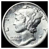 1935-S Silver Mercury Dime CHOICE AU
