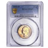 1944-D Jefferson Quarter PCGS MS67