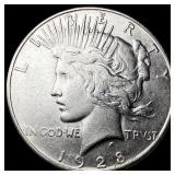 1928-S Silver Peace Dollar NEARLY UNCIRCULATED