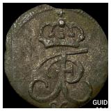 1710 German-Prussia Schilling NEARLY UNCIRCULATED