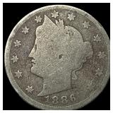 1886 Liberty Head Nickel NICELY CIRCULATED