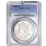 1890-S Morgan Silver Dollar PCGS AU58