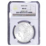 1878-S Morgan Silver Dollar NGC MS65