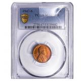 1947-S Wheat Cent PCGS MS67 RD