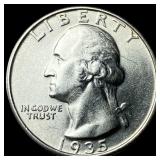 1935 Silver Washington Quarter UNCIRCULATED