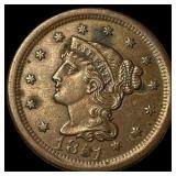1851 Braided Hair Large Cent CLOSELY UNCIRCULATED