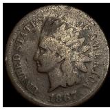 1867 Indian Head Cent NICELY CIRCULATED