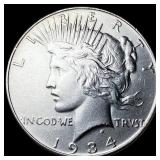 1934 Peace Silver Dollar CHOICE AU
