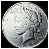 1923-D Silver Peace Dollar NEARLY UNCIRCULATED