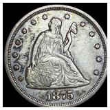 1875-S Silver Twenty Cents NEARLY UNCIRCULATED
