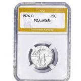 1926-D Standing Liberty Quarter PGA MS65+