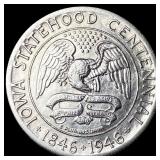 1946 Silver Iowa Centennial Half Dollar UNCIRCULAT