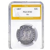 1807 Capped Bust Half Dollar PGA XF40 Clip