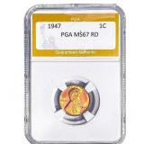 1947 Wheat Cent PGA MS67 RD