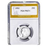 1952 Washington Silver Quarter PGA PR67+