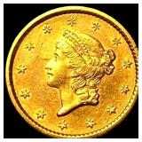 1852 $1 Gold Dollar Type 1 CHOICE AU