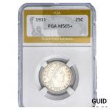 1911 Barber Quarter PGA MS65+