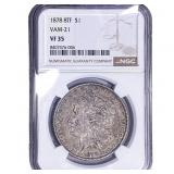 1878 8TF Morgan Silver Dollar NGC VF35 VAM-21