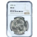 1974 Eisenhower Dollar NGC MS66
