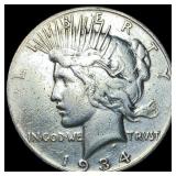 1934 Silver Peace Dollar LIGHTLY CIRCULATED