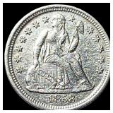 1858-O Silver Seated Liberty Dime UNCIRCULATED