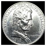 1918 Silver Illinois Centennial Half Dollar GEM BU