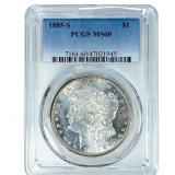 1885-S Morgan Silver Dollar PCGS MS60