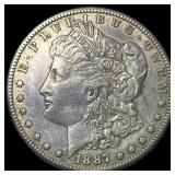 1887-S Silver Morgan Dollar CLOSELY UNCIRCULATED