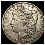 1892 Silver Morgan Dollar ABOUT UNCIRCULATED