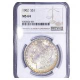 1902 Morgan Silver Dollar NGC MS64