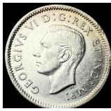 1938 Canada Silver 10 Cents - George VI NEARLY UNC