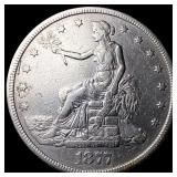 1877 Silver Trade Dollar NEARLY UNCIRCULATED