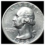 1938-S Silver Washington Quarter CLOSELY UNCIRCULA