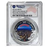2024  Cook Islands $5 Shark Bay Stromatolites PCGS