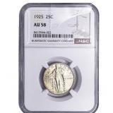 1925 Standing Liberty Quarter NGC AU58