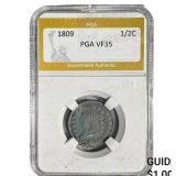 1809 Classic Head Half Cent PGA VF35