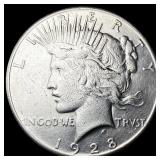1928 Silver Peace Dollar CLOSELY UNCIRCULATED