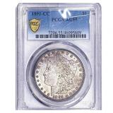 1891-CC Morgan Silver Dollar PCGS AU55