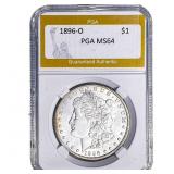 1896-O Morgan Silver Dollar PGA MS64