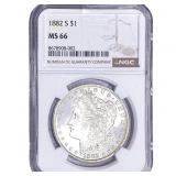 1882-S Morgan Silver Dollar NGC MS66
